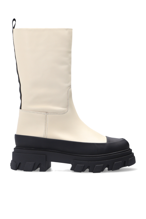 White ganni boots hotsell
